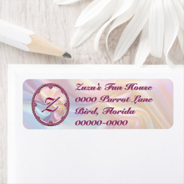Fancy Border Colourful Pastel Silk Personalise (Insitu)