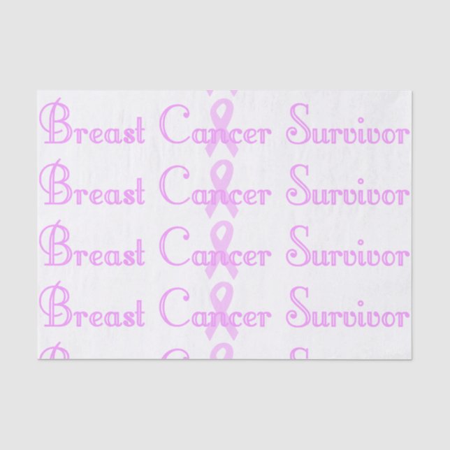 Fancy Breast Cancer Survivor Tissue Paper (Front)