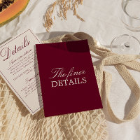 Fancy Burgundy Cream Old Money Wedding Details