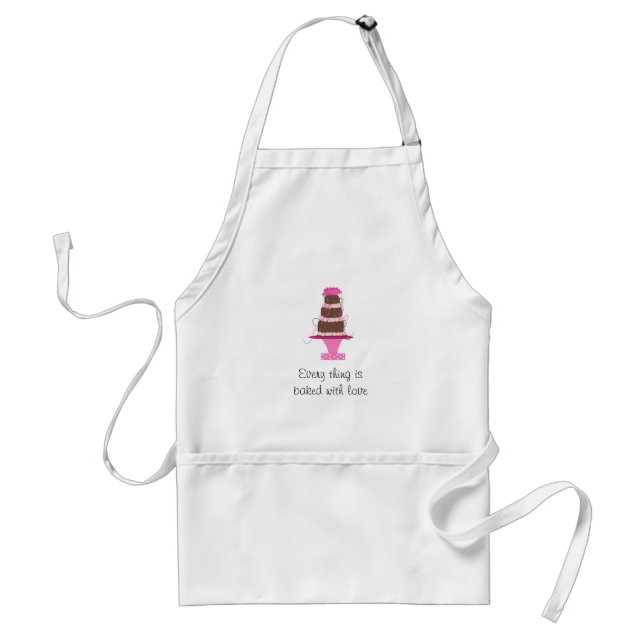Fancy Cake Baked With Love Standard Apron (Front)