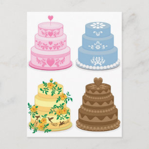 Fancy cakes postcard