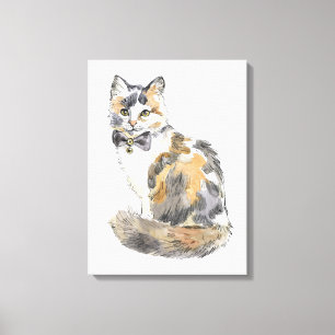 Fancy Calico Cat Canvas Print