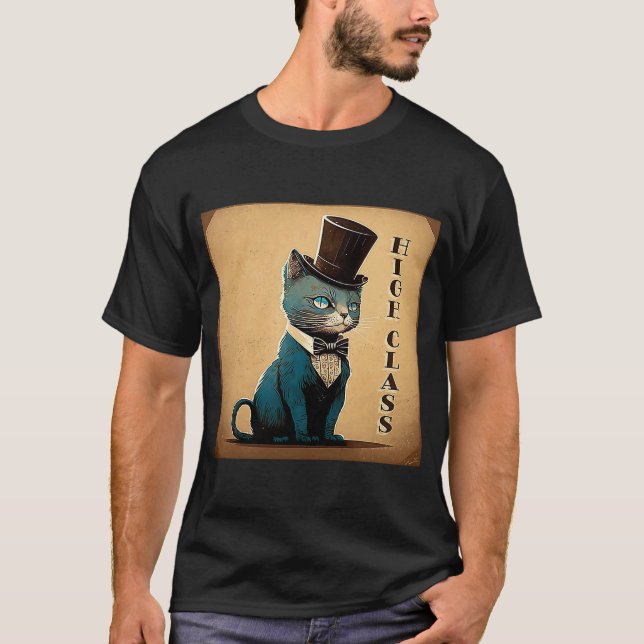 Fancy Cat High Class Top Hat Old Style Bow Tie Dap (Front)