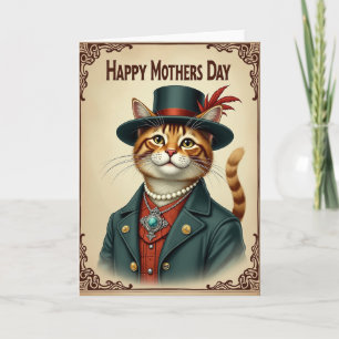 Fancy Cat Mothers Day Card