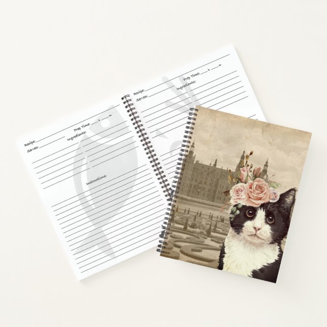 Fancy Cat & The Castle Recipe Notebook (Inside)