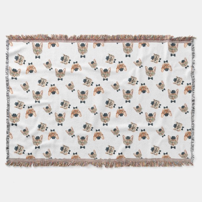 Fancy Cats I Throw Blanket (Front)