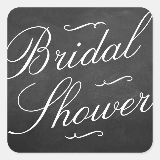 Fancy Chalkboard Bridal Shower Stickers (Front)