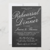 Fancy Chalkboard Wedding Rehearsal Dinner Invitation (Front)