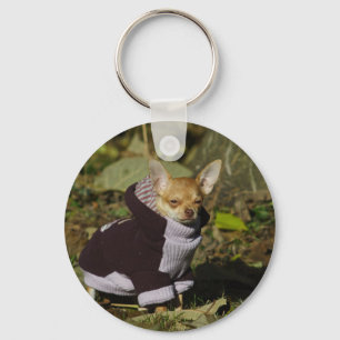 Fancy Chihuahua Key Ring