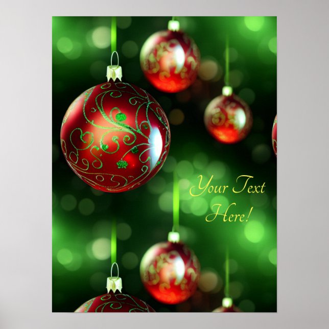 Fancy Christmas Ornament Poster (Front)