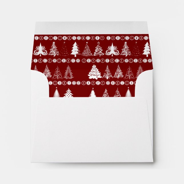 Fancy Christmas Tree Envelope (Back (Bottom))