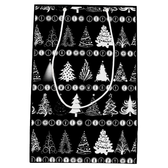 Fancy Christmas Tree Gift Bag (Back)