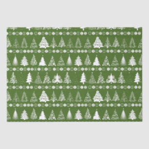 Fancy Christmas Tree Green Tissue Paper
