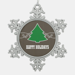 Fancy Christmas Tree Swirls Ornament