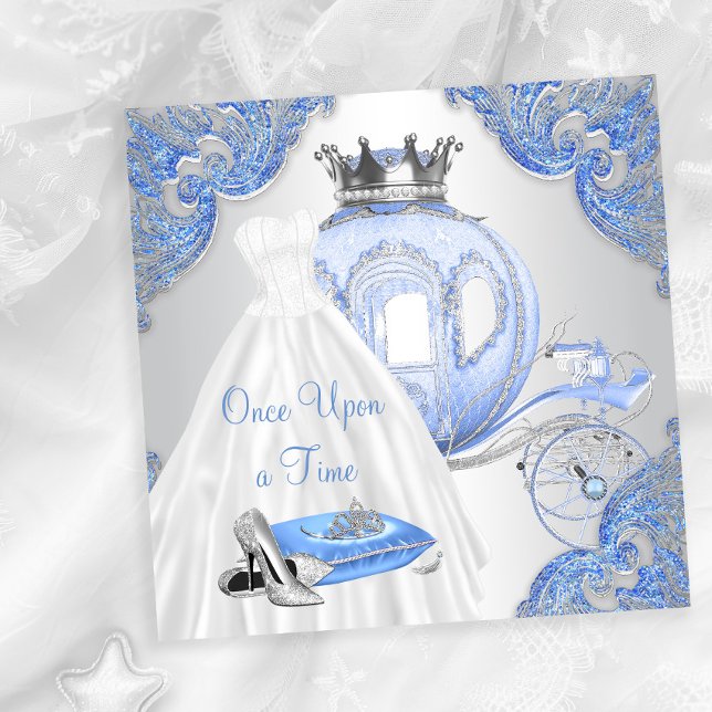 Fancy Cinderella Princess Birthday Party Invitation (You can change the words and text as needed for your event on this pretty any occasion invitation.)