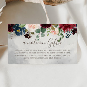 Fancy Classic Roses Flowers Wedding Wishing Well  Enclosure Card