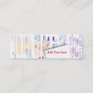 Fancy colourful art mini business card