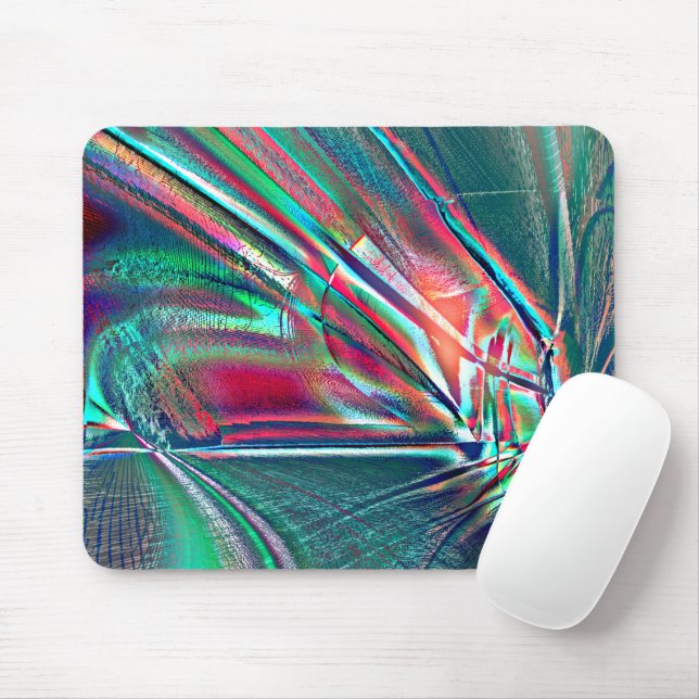 Fancy colours red to green faded & digital scratch mouse pad (With Mouse)
