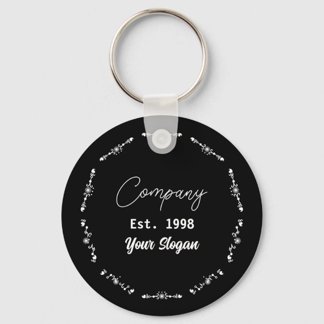 Fancy Company Name Key Ring (Front)