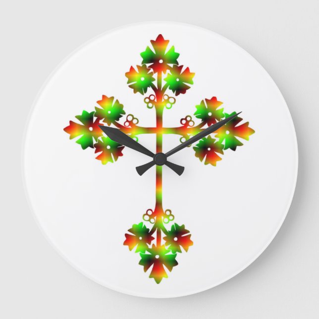 FANCY CROSS LARGE CLOCK (Front)