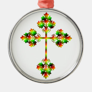 FANCY CROSS METAL TREE DECORATION