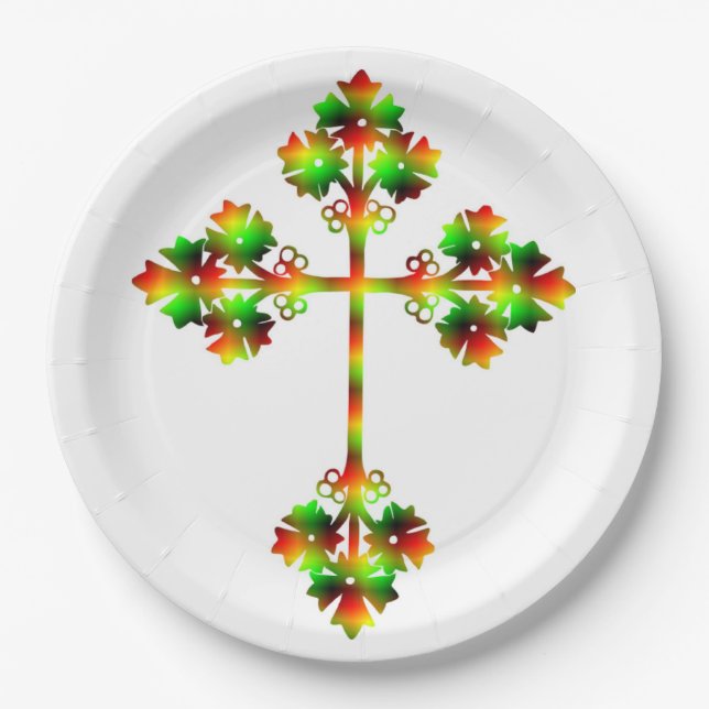 FANCY CROSS PAPER PLATE (Front)