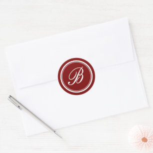 Fancy custom monogram wedding stickers & seals
