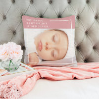 Fancy Cute Baby Photo | Pink & White | Quote