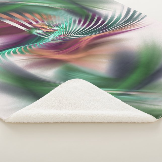 Fancy Dancer Abstract Sherpa Blanket (3/4)