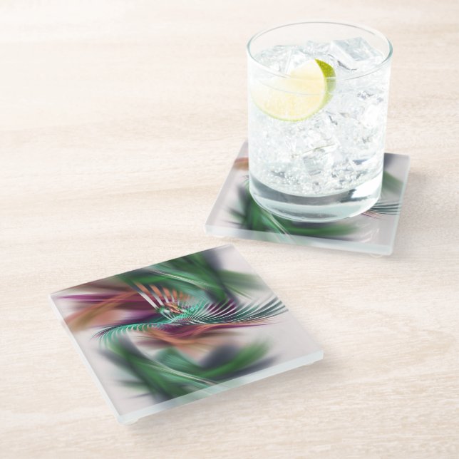 Fancy Dancer Glass Coaster (Angled)