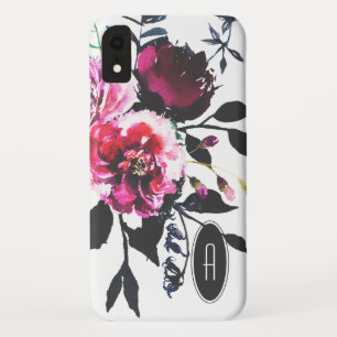Fancy Deep Colour Watercolor Purple Floral Case-Mate iPhone Case