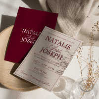 Fancy Deep Red Cream Old Money Luxury Wedding