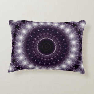 Fancy Delicate Black & White Lace Pattern Decorative Cushion