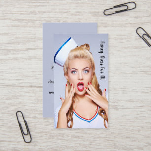 Fancy Dress business card.  Card