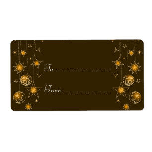 Fancy Elegant Gold Yellow Christmas Decoration Tag