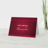 Fancy & Elegant Red Background Stylish Birthday