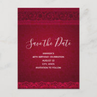 Fancy & Elegant Red Background Stylish Birthday