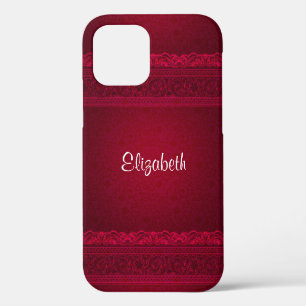 Fancy & Elegant Red Background Stylish iPhone 12 Case