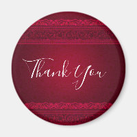 Fancy & Elegant Red Background Stylish Thank You