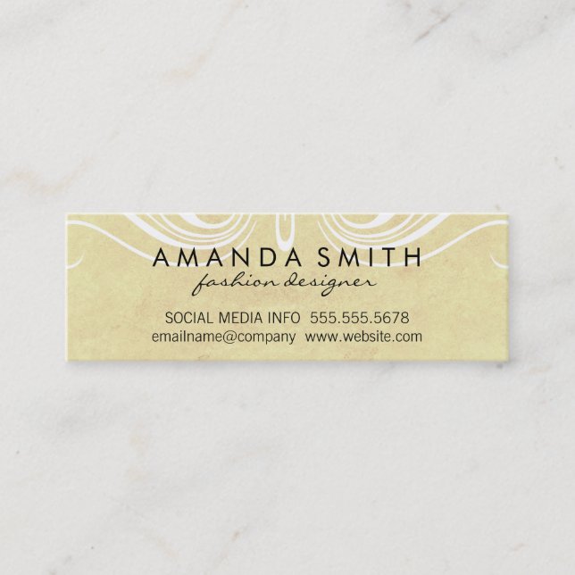 Fancy Elements Mini Business Card (Front)