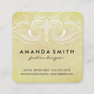 Fancy Elements Square Business Card