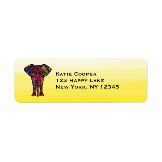 Fancy Elephant Illustration - Decorative Pattern (Front)