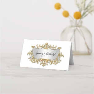 Fancy Faux Gold FiligreeLook Escort Place Card
