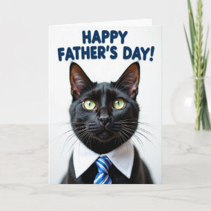 Fancy Feline Fathers Day Card
