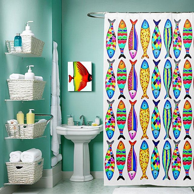 Fancy fish shower curtain (Creator Uploaded)