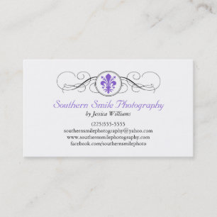 Fancy Fleur de Lis Business Card