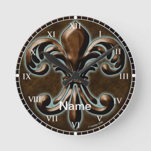 Fancy Fleur De Lis clock 