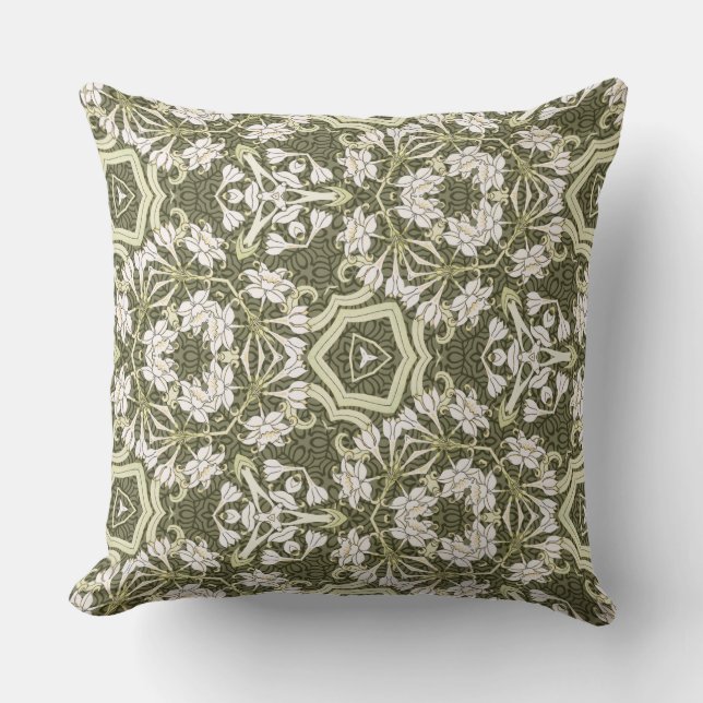 Fancy, Floral Art Deco Cushion (Front)