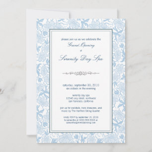 Fancy Floral Grand Opening Invitation (sky)