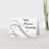 Fancy Floral Large Font Sympathy Card